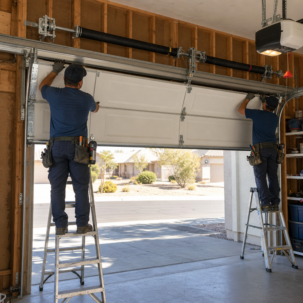 Garage door installation by professional technicians
